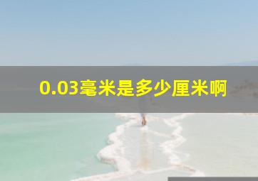 0.03毫米是多少厘米啊