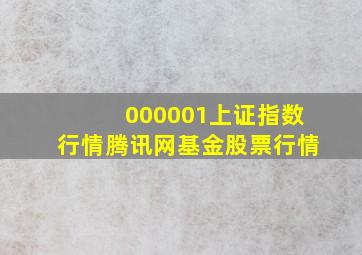 000001上证指数行情腾讯网基金股票行情