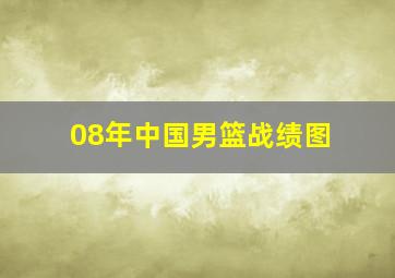 08年中国男篮战绩图