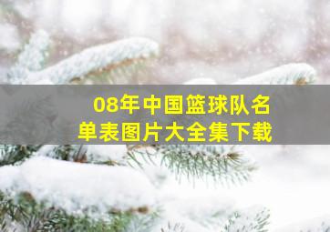 08年中国篮球队名单表图片大全集下载