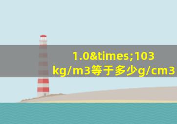 1.0×103kg/m3等于多少g/cm3