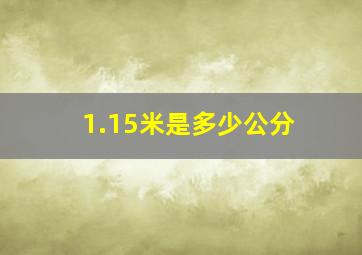 1.15米是多少公分