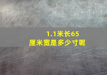 1.1米长65厘米宽是多少寸呢