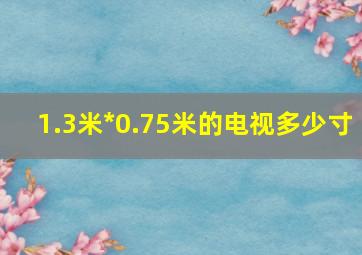 1.3米*0.75米的电视多少寸