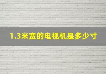 1.3米宽的电视机是多少寸