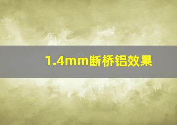 1.4mm断桥铝效果