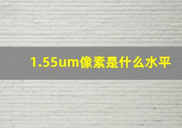 1.55um像素是什么水平