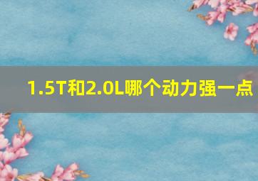 1.5T和2.0L哪个动力强一点