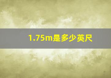 1.75m是多少英尺