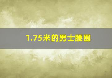 1.75米的男士腰围