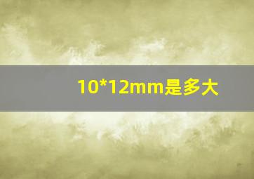 10*12mm是多大