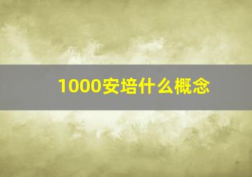 1000安培什么概念