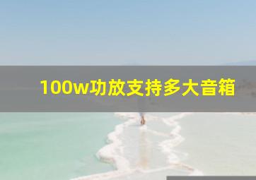 100w功放支持多大音箱