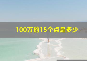 100万的15个点是多少