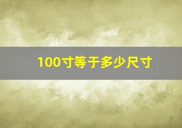 100寸等于多少尺寸