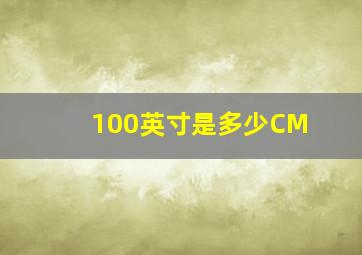 100英寸是多少CM