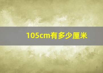 105cm有多少厘米