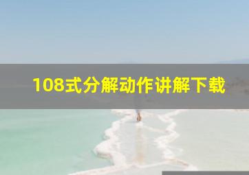 108式分解动作讲解下载