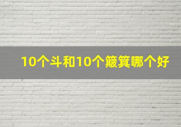 10个斗和10个簸箕哪个好