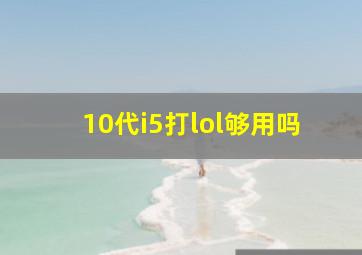 10代i5打lol够用吗