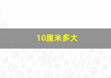 10厘米多大