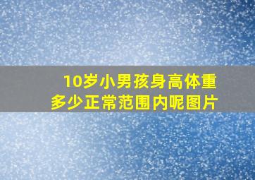 10岁小男孩身高体重多少正常范围内呢图片