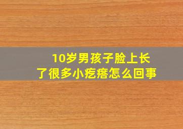 10岁男孩子脸上长了很多小疙瘩怎么回事