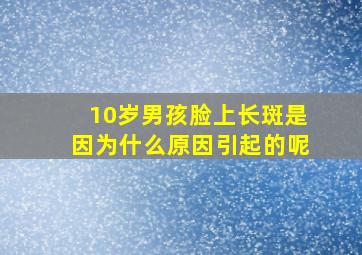 10岁男孩脸上长斑是因为什么原因引起的呢