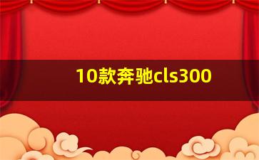 10款奔驰cls300