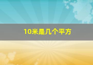 10米是几个平方