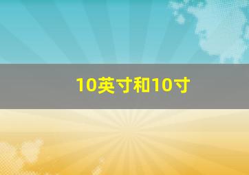 10英寸和10寸