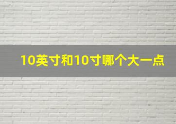 10英寸和10寸哪个大一点