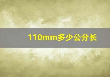 110mm多少公分长