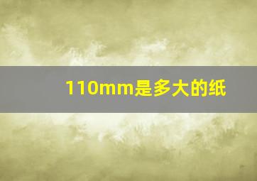 110mm是多大的纸