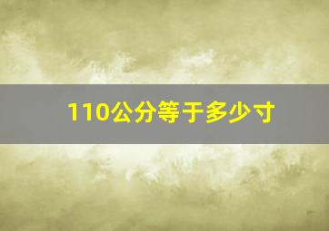 110公分等于多少寸