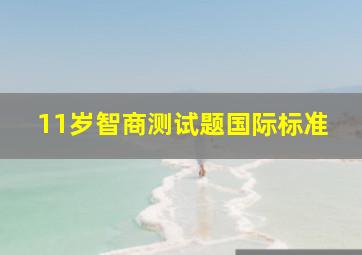 11岁智商测试题国际标准