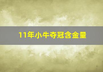 11年小牛夺冠含金量