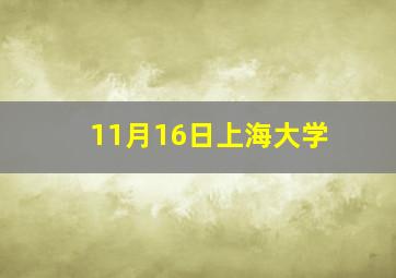 11月16日上海大学