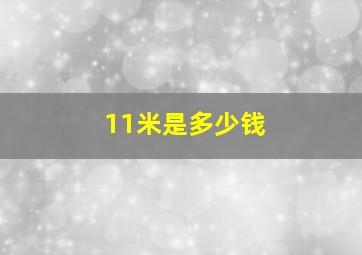 11米是多少钱