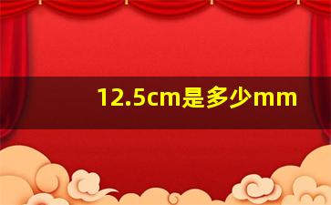 12.5cm是多少mm