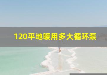 120平地暖用多大循环泵