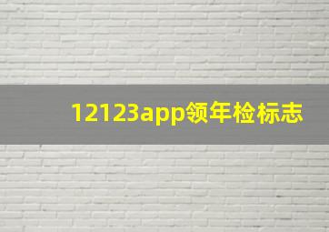 12123app领年检标志