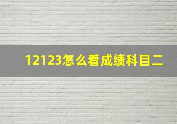 12123怎么看成绩科目二