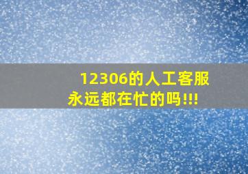 12306的人工客服永远都在忙的吗!!!