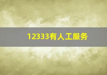 12333有人工服务