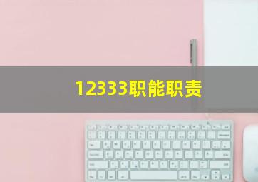 12333职能职责