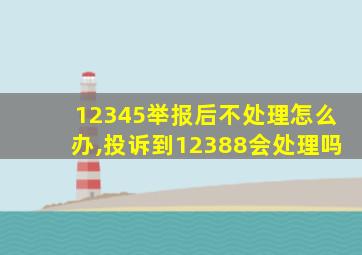 12345举报后不处理怎么办,投诉到12388会处理吗