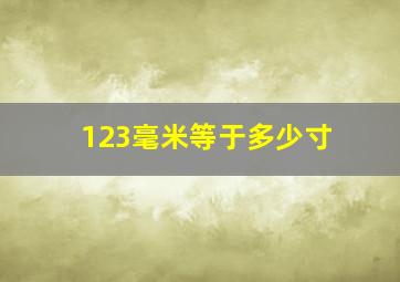 123毫米等于多少寸