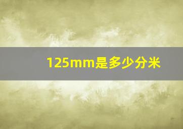 125mm是多少分米