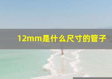 12mm是什么尺寸的管子